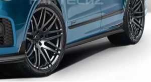 Auto Blu Bentley Bentayga Body Kit Widebody Fibra di Carbonio Front Lip Diffuser Wing Hood