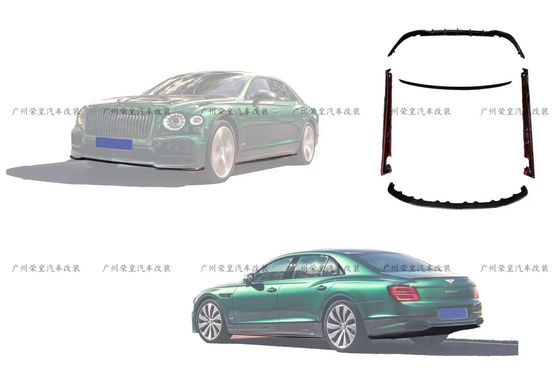 Flying Spur Bentley Body Kit W12 Stile Carbon Fiber Lip Kit 2019 Diffuser Spoiler Side Skirt