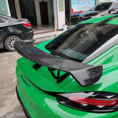 2022 Nuovi prodotti 987Cayman 981Boxster 718 Spoiler in fibra di carbonio per Porsche 987 981 718 Carbon Fiber Spoiler Wing