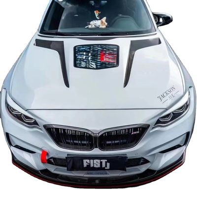 Cappuccio in fibra di carbonio stile IMP per BMW M2 Serie 2 F22 F87 Copertura motore in fibra di carbonio Copertura portellone motore