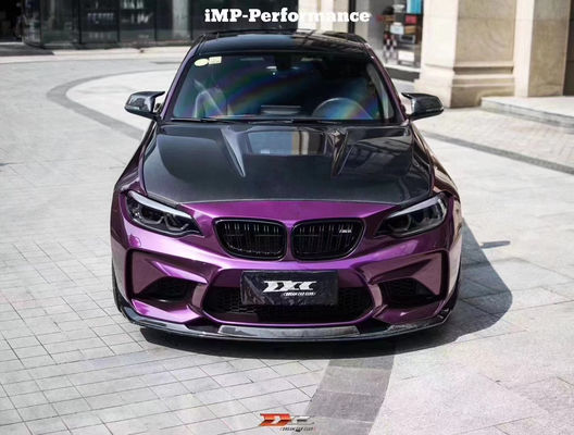 Cappuccio in fibra di carbonio stile IMP per BMW M2 Serie 2 F22 F87 Copertura motore in fibra di carbonio Copertura portellone motore