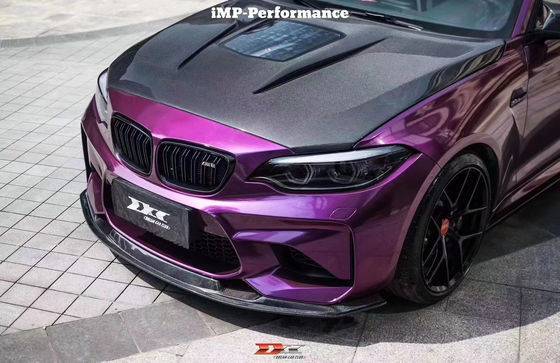 Cappuccio in fibra di carbonio stile IMP per BMW M2 Serie 2 F22 F87 Copertura motore in fibra di carbonio Copertura portellone motore