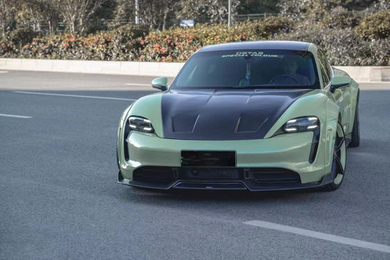 Nuovo prodotto per Porsche Taycan Carrozzeria in fibra di carbonio Taycan Wide Bodyki Frontale Scavatta Fusoliera laterale Spoiler Diffusore