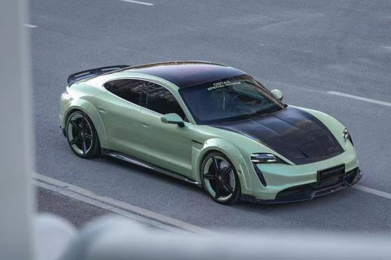 Nuovo prodotto per Porsche Taycan Carrozzeria in fibra di carbonio Taycan Wide Bodyki Frontale Scavatta Fusoliera laterale Spoiler Diffusore