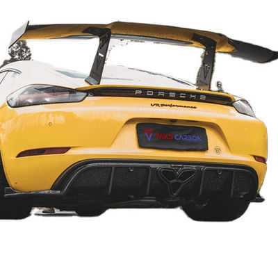 Per Porsche 718 Boxster Cayman Kit corpo Materiale in fibra di carbonio 718 Fibra di carbonio diffusore posteriore EVO stile 718 Carbon Fiber Kit corpo