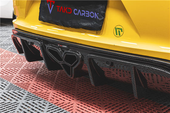 Per Porsche 718 Boxster Cayman Kit corpo Materiale in fibra di carbonio 718 Fibra di carbonio diffusore posteriore EVO stile 718 Carbon Fiber Kit corpo
