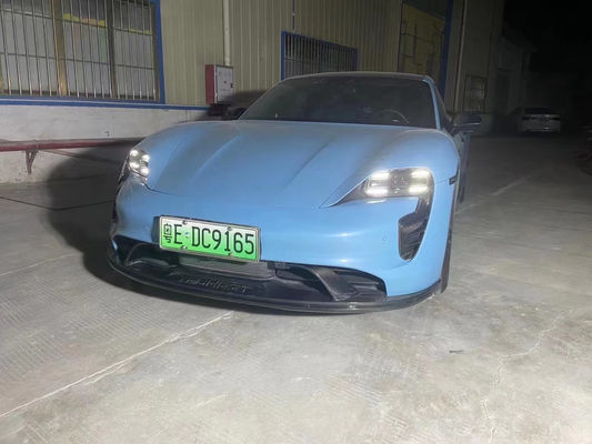 Per Porsche Taycan Kit corpo in fibra di carbonio Taycan Upgrade Tech Style Fibra di carbonio diffusore labiale anteriore spoiler lato gonna corpo kit