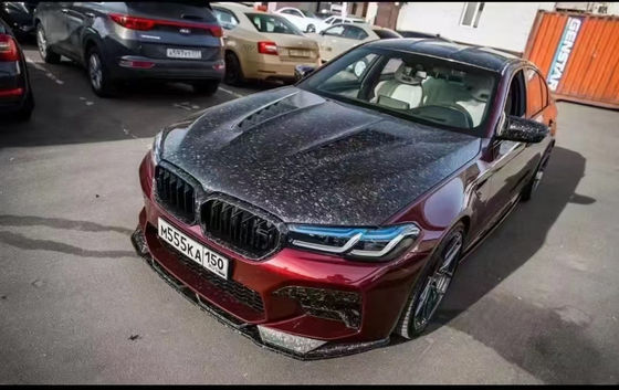 Per la BMW Serie 5 G30 G38 F90 Copertura del motore in fibra di carbonio G30 G38 F90 Copertura del portello del motore in fibra di carbonio secca