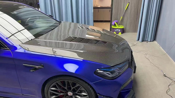 Per la BMW Serie 5 G30 G38 F90 Copertura del motore in fibra di carbonio G30 G38 F90 Copertura del portello del motore in fibra di carbonio secca