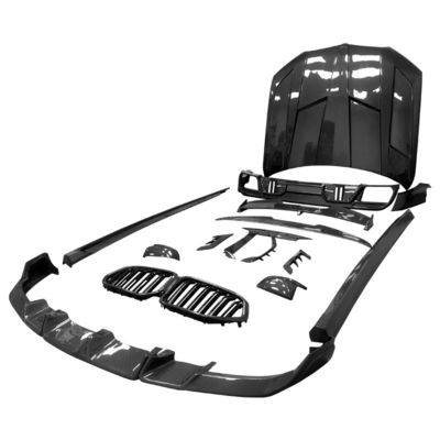 Ricambi auto per BMW X6M F96 Kit corpo in fibra di carbonio X6M F96 Upgraded LARTE Design Style Front Shovel Diffuser Spoiler Body Kit