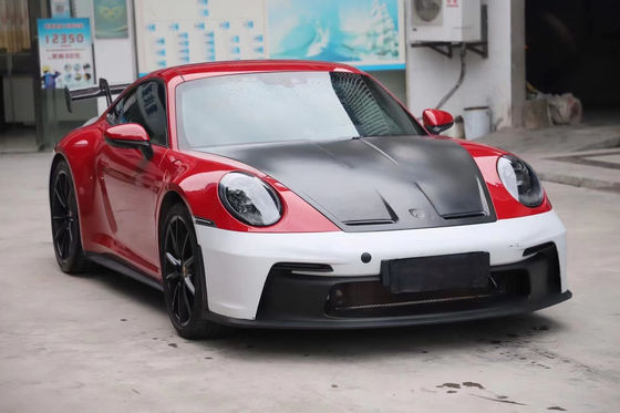 Kit di corpo in materiale plastico PP per Porsche911 992 992 GT3 stile aggiornato anteriore e posteriore coppiere abito laterale spoiler cappuccio kit di corpo