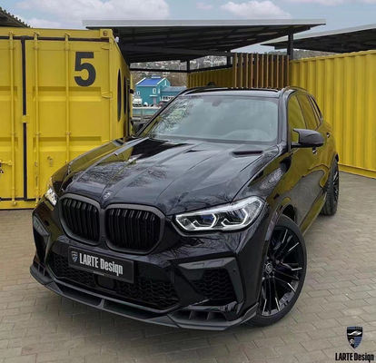 Ricambi per auto per BMW X5M F95 Kit di carrozzeria in fibra di carbonio X5M F95 Kit di carrozzeria di sfera anteriore in stile LD aggiornato