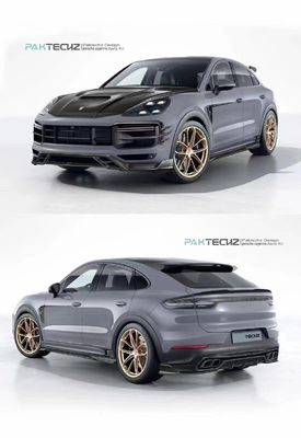 Per Porsche Cayenne Fibra di carbonio Kit corpo Cayenne Fibra di carbonio Frontale Diffusore della bocca Spoiler Top Wing Hood Side Skirt