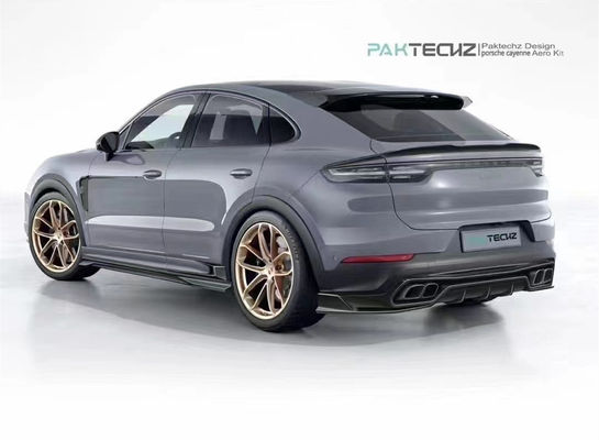 Per Porsche Cayenne Fibra di carbonio Kit corpo Cayenne Fibra di carbonio Frontale Diffusore della bocca Spoiler Top Wing Hood Side Skirt