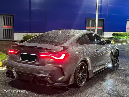 Kit corpo in fibra di carbonio per BMW Serie 4 G22 G22 Fibra di carbonio Frontale Paletta Diffusore Spoiler laterale gonna secca Fibra di carbonio Kit corpo