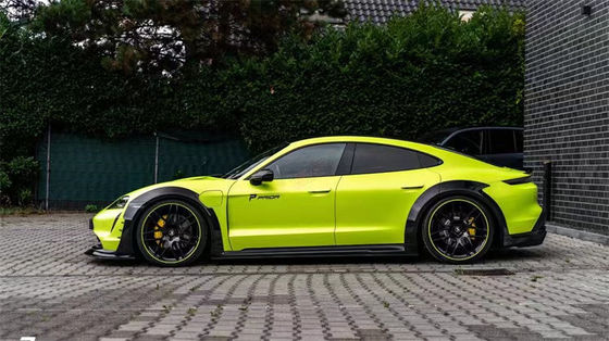 Per Porsche Taycan Wide-body Kit Taycan Upgrades PD-style Carbon Fiber Front Lip Diffuser Spoiler Side Skirt Wheel Arch