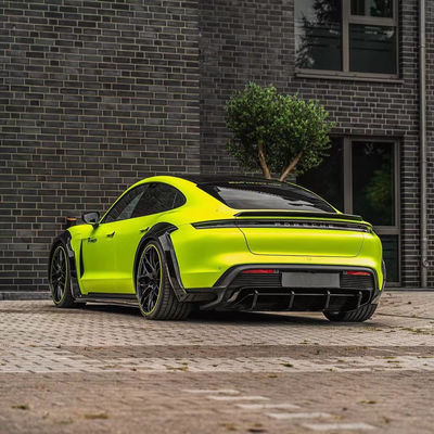 Per Porsche Taycan Wide-body Kit Taycan Upgrades PD-style Carbon Fiber Front Lip Diffuser Spoiler Side Skirt Wheel Arch