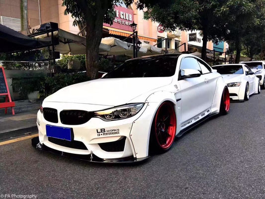 LB Wide-body Kit per BMW M4 F82 Wide-body Kit M4 F82 Upgraded LB Style Front Lip Diffuser Spoiler Carbon Fiber Body Kit