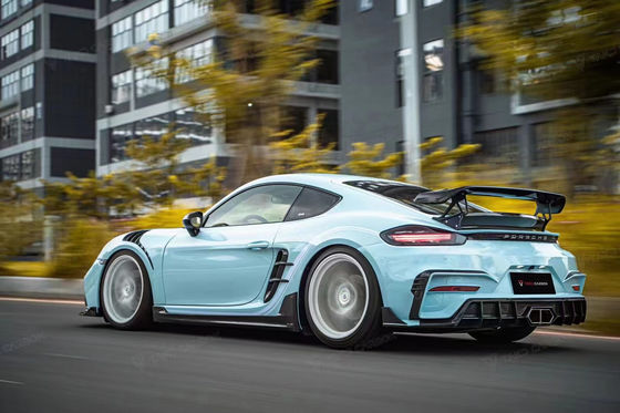 Lake Blue GTS Porsche Body Kit 718 Side Skirt 2017 - 2019 Spoiler del paraurti