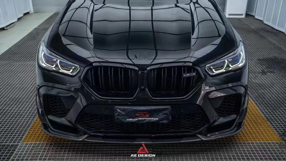Per BMW X6M F96 Carbon Fiber Body Kit X6M F96 Aggiorna il diffusore della bocca anteriore in fibra di carbonio di stile AE