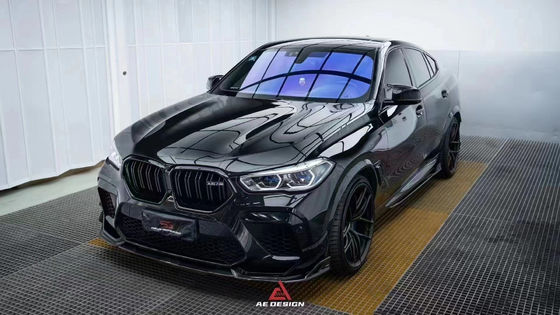 Per BMW X6M F96 Carbon Fiber Body Kit X6M F96 Aggiorna il diffusore della bocca anteriore in fibra di carbonio di stile AE