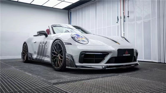 Per Porsche 992s Carbon Fiber Body Kit 992s AE Style Carbon Fiber Dry Front Lip Diffuser Spoiler Side Skirt
