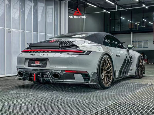 Per Porsche 992s Carbon Fiber Body Kit 992s AE Style Carbon Fiber Dry Front Lip Diffuser Spoiler Side Skirt
