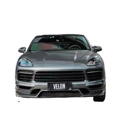 Sostituzione 2019 Porsche Cayenne Body Kit Side Skirts Dry Carbon Fiber Diffuser Spoiler
