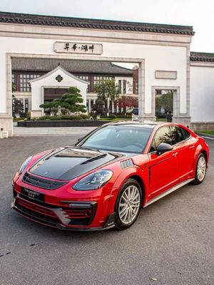 MSY Panamera 971 Body Kit Fibra di carbonio rossa Sostituzione del paraurti anteriore Spoiler Widebody Kit