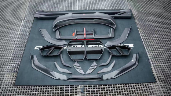 Per BMW G80 G82 M3 M4 Carbon Fiber Body Kit G80 G82 M3 M4 Upgraded AE Style Front Lip Diffuser Spoiler Side Skirt Body Kit