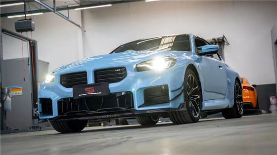 Per BMW M2 G87 Kit corpo in fibra di carbonio M2 G87 Upgraded AE Style Carbon Fiber Front Lip Diffuser Spoiler Body Kit