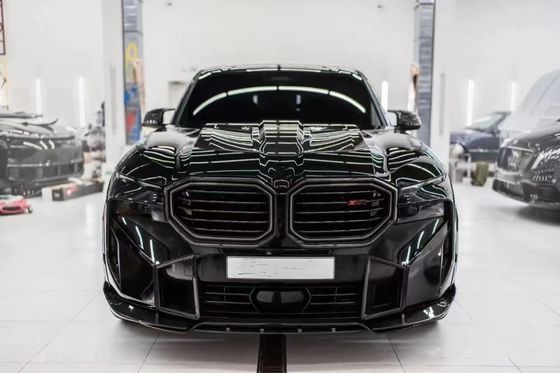 Per BMW XM Kit widebody in fibra di carbonio XM Upgrades stile RNG Fibra di carbonio diffusore della bocca anteriore ruota arco spoiler cappuccio corpo largo
