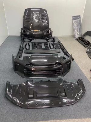 Per Nissan GTR R35 Carbon Fiber Body Kit GTR Upgraded Top Style Carbon Fiber Front e Rear Bumper Side Skirt Spoilers