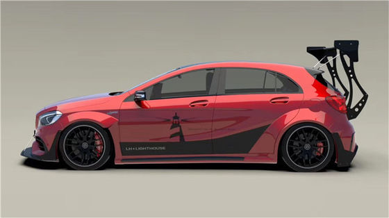 Per Mercedes AMG A45 Kit corpo in fibra di carbonio A45 Upgraded Top Style Front Shovel Diffuser Spoiler Wide-body Kit