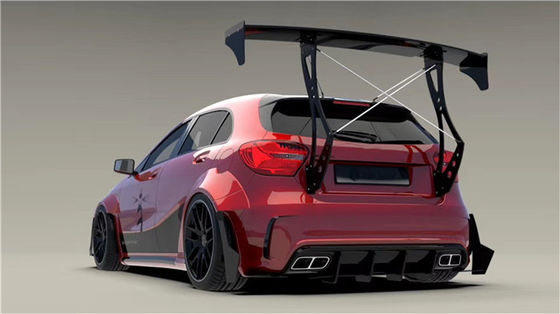 Per Mercedes AMG A45 Kit corpo in fibra di carbonio A45 Upgraded Top Style Front Shovel Diffuser Spoiler Wide-body Kit
