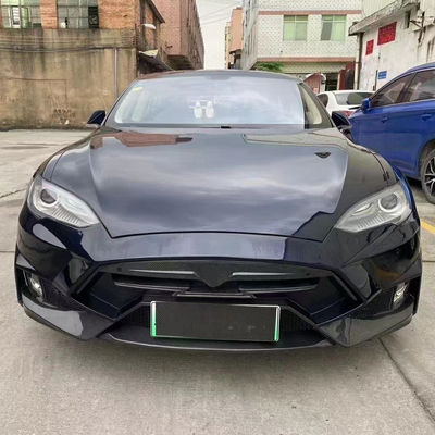 Vendita Model S Body Kit Fibra di carbonio anteriore e posteriore paraurti gonne laterali Spoiler per Tesla Model S