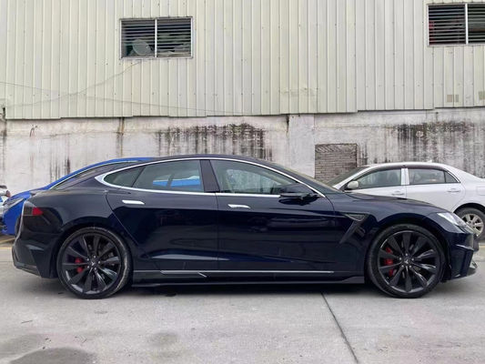 Vendita Model S Body Kit Fibra di carbonio anteriore e posteriore paraurti gonne laterali Spoiler per Tesla Model S