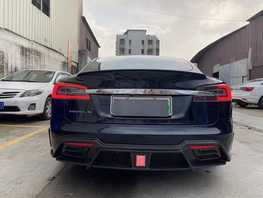 Vendita Model S Body Kit Fibra di carbonio anteriore e posteriore paraurti gonne laterali Spoiler per Tesla Model S