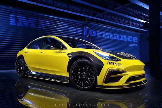 Nuovo prodotto Modello 3 Wide Bodyki per il Tesla MODEL 3 Body Kit Upgrade IMP Style Spoiler del paraurti anteriore e posteriore