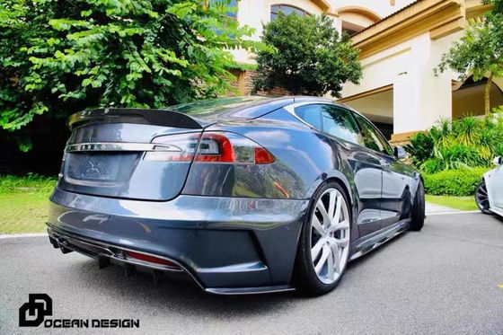 Per Tesla Modello S Body Kit Modello S Modernizzato PD-stile Fronte e posteriore Bumper Spoiler Body Kits