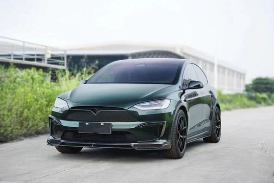 CMST Tesla Model X Body Kit Verde scuro Kit widebody 2023 Diffusore labiale anteriore