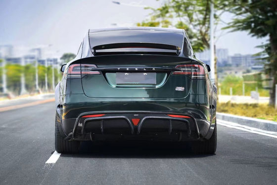 CMST Tesla Model X Body Kit Verde scuro Kit widebody 2023 Diffusore labiale anteriore
