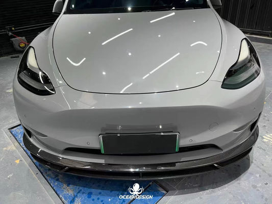 Bianco luminoso Modello Y Larghezza personalizzata Diffusore posteriore Bumper Fibra di carbonio secca