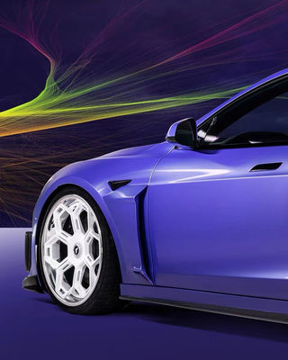 Vors Style Tesla Body Kit 2013 - 2016 Tesla Model S Spoiler Hood Fusta laterale