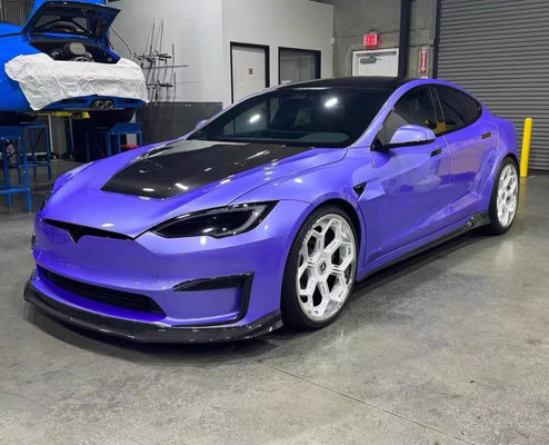 Vors Style Tesla Body Kit 2013 - 2016 Tesla Model S Spoiler Hood Fusta laterale