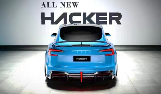 2024 Riparazione Tesla Body Kit Fibra di carbonio Modello 3 Spoiler Robot Stile Fronte e paraurti posteriori