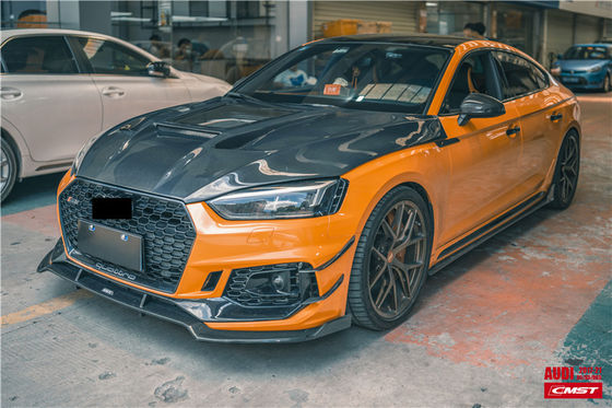 Ricambi auto per Audi A5 S5 RS5 Cappuccio in fibra di carbonio A5 S5 RS5 Modernizzato Cappuccio trasparente