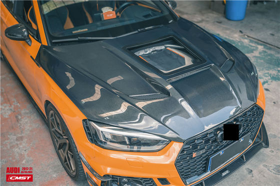 Ricambi auto per Audi A5 S5 RS5 Cappuccio in fibra di carbonio A5 S5 RS5 Modernizzato Cappuccio trasparente