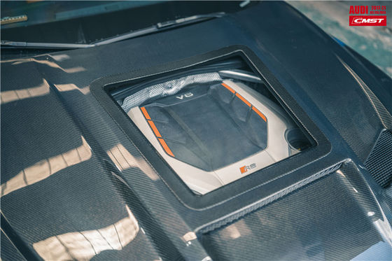 Ricambi auto per Audi A5 S5 RS5 Cappuccio in fibra di carbonio A5 S5 RS5 Modernizzato Cappuccio trasparente