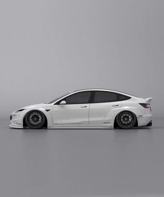 2020- Tesla Body Kit Resina Fibra LB Stile Tesla Model 3 Spoiler Diffusore Labbra Frontale